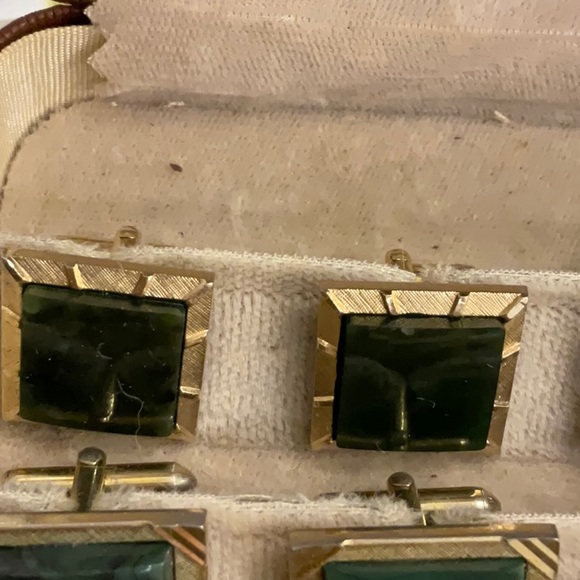 7 pairs of antique cuff links assorted stones maybe valuable! - Picture 4 of 5